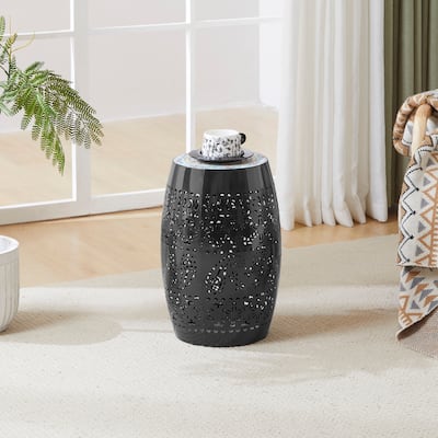 Azalea Indoor/Outdoor Iron Cut Design Side Table by Christopher Knight Home