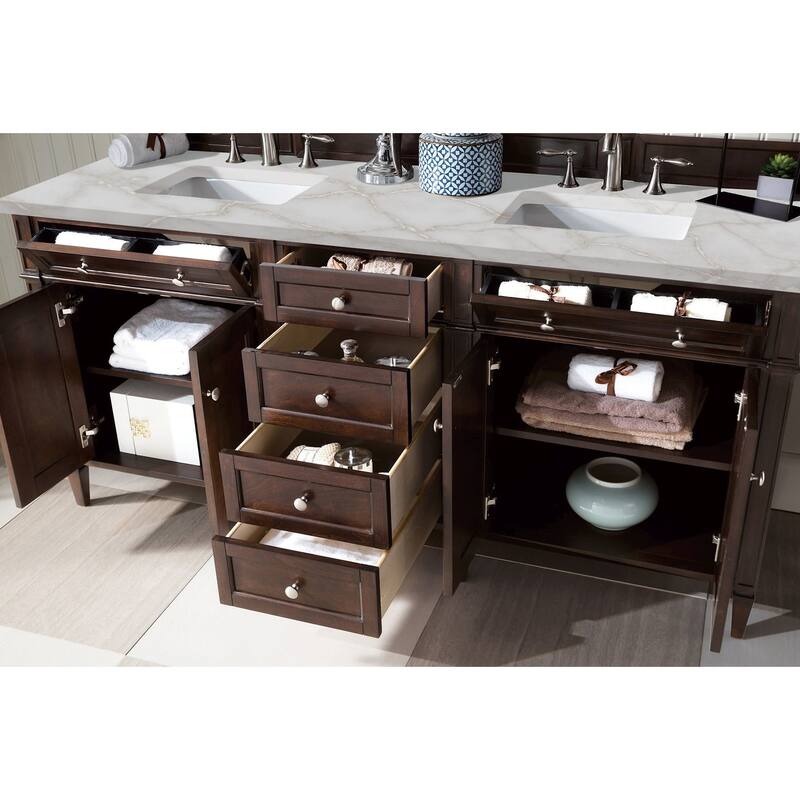 James Martin Vanities 650-V72-FVSL Brittany 72" Free Standing Double