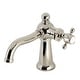 preview thumbnail 2 of 5, Nautical Single-Handle 1-Hole Deck Mount Bathroom Faucet Polished Nickel