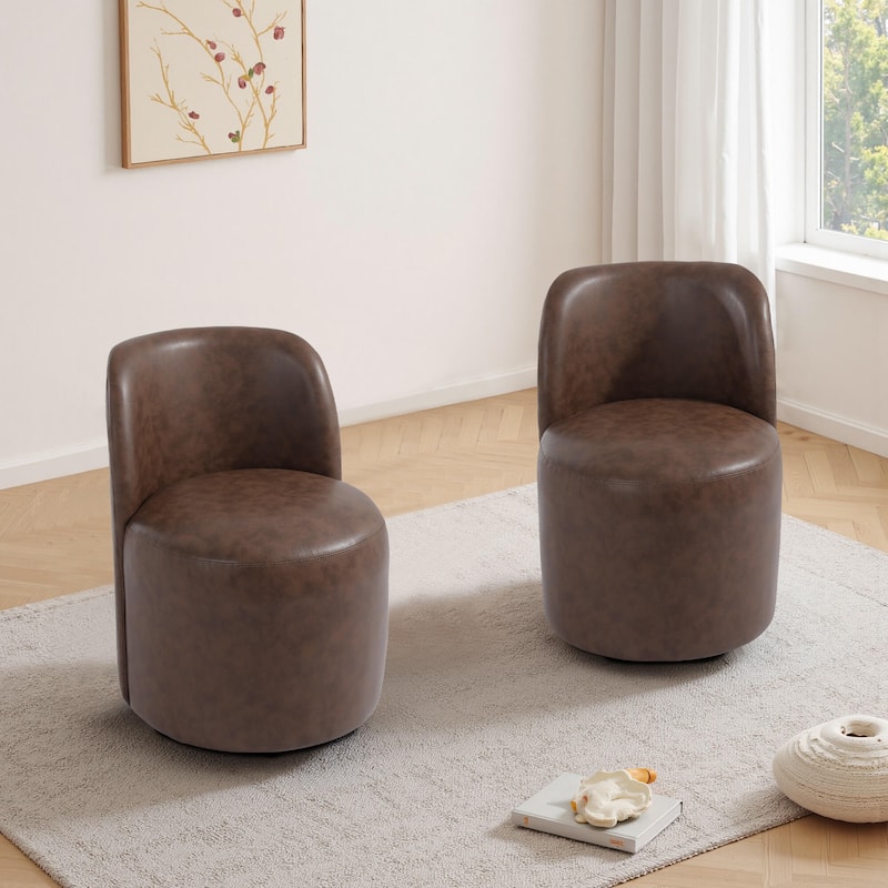 Modern Linen Upholstery Dining Chair Barrel Chair