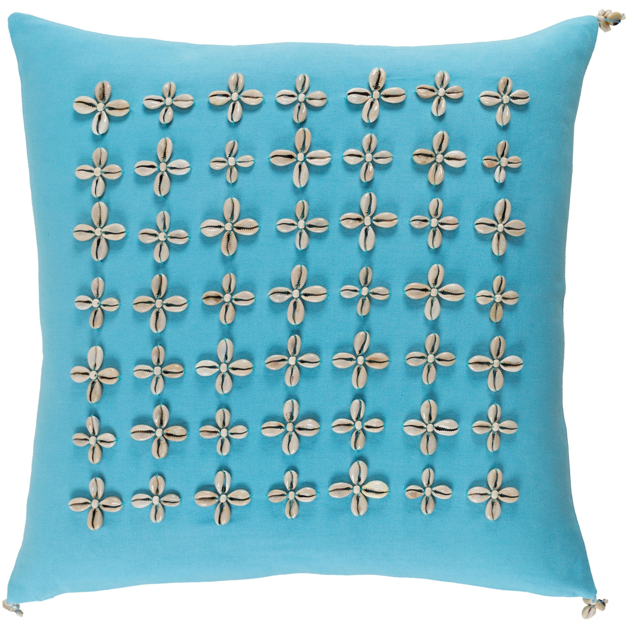 Decorative Rotorua Sky Blue 18-inch Throw Pillow Cover