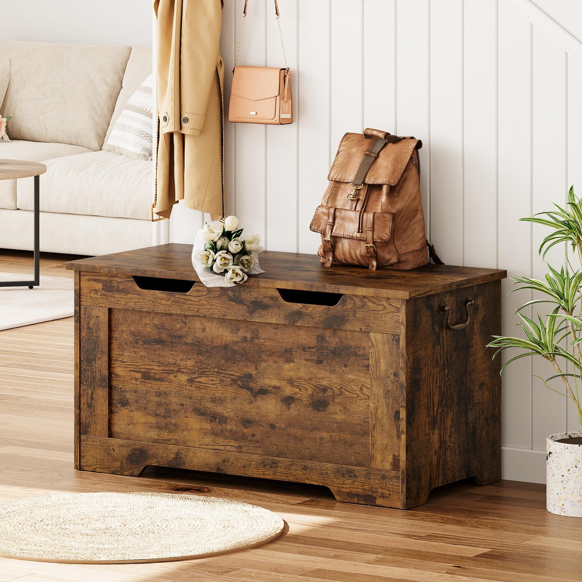 Storage Chest 39.4 Storage Bench Wooden Storage Trunk