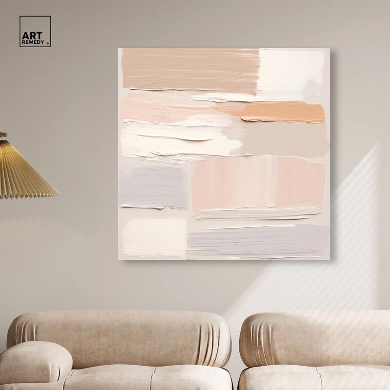 Roseate Cream Tones III Canvas by Art Remedy, Gallery Wrapped