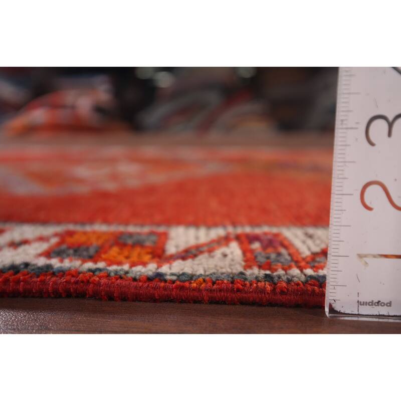 Oushak Turkish Vintage Runner Rug Hand-Knotted Tribal Wool Carpet - 3'4"x 11'10"