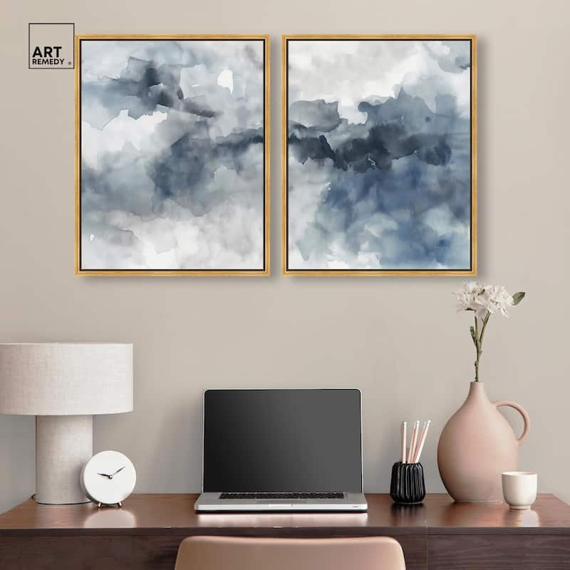 Calming Tides Canvas Set of 2 by Art Remedy