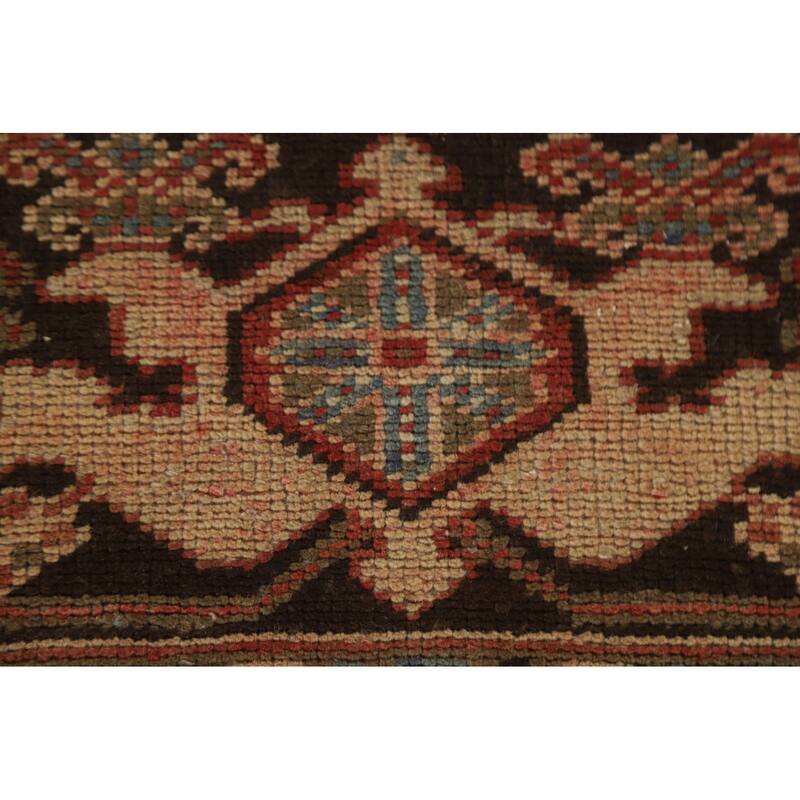 Hand Knotted Oriental 100% Wool Carpet Traditional Medallion Red Heriz Area Rug - 12' 10'' X 9' 7''