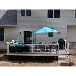 Kinbor All-Weather Rattan Sectional Sofa Patio Furniture Set Cushioned Wicker Sofa Set