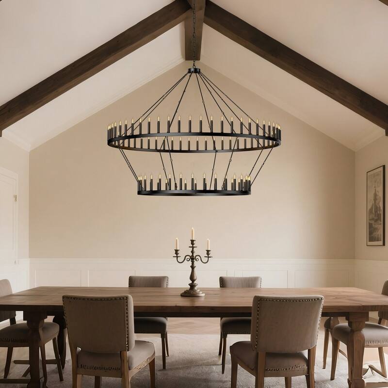 Large Wagon Wheel Chandelier,Round High Ceiling Chandeliers