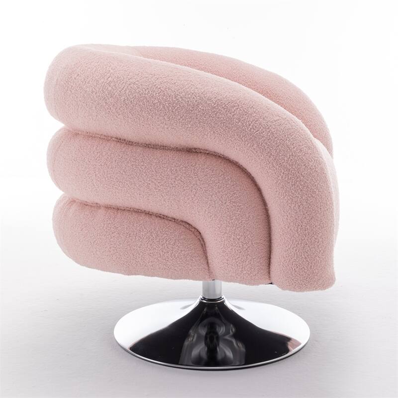Modern Single Swivel Upholstered Sofa Chair with Base
