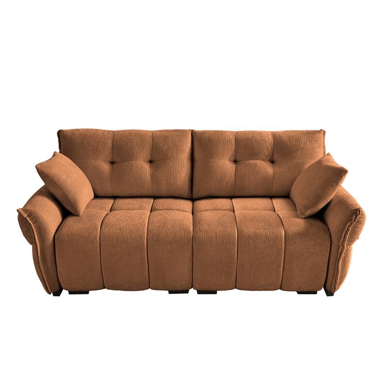 78.7" Chenille 3-Seat Sofa with Tufted Design & Sponge Cushions
