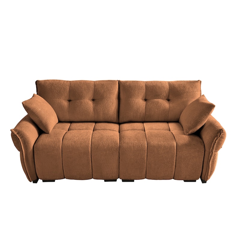 Modern 2-Seater Loveseats Sofa with Throw Pillow