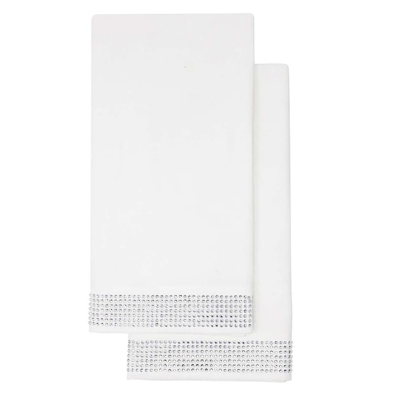 Sparkles Home Rhinestone Napkin (Set of 2) - N/A - White