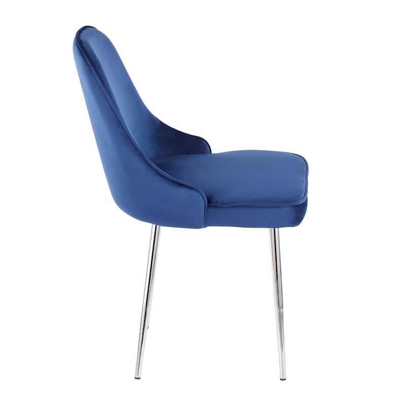 Silver Orchid Naldi Contemporary-Glam Velvet Dining Chair (Set of 2)