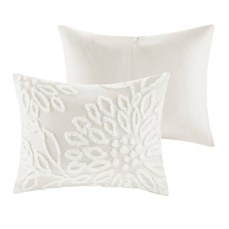 Madison Park Pansy Tufted Cotton Chenille Floral Comforter Set