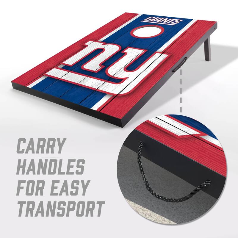 New York Giants NFL Compact 2x3 Tailgate Cornhole Board Set
