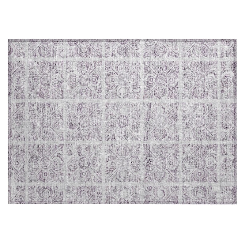 Machine Washable Indoor/ Outdoor Chantille Mosaic Rug
