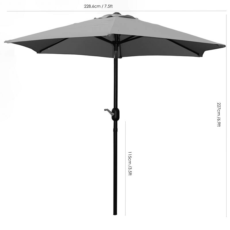 Davee Furniture 7.5 Ft Orange Market/Patio Umbrella with Tilt and Crank