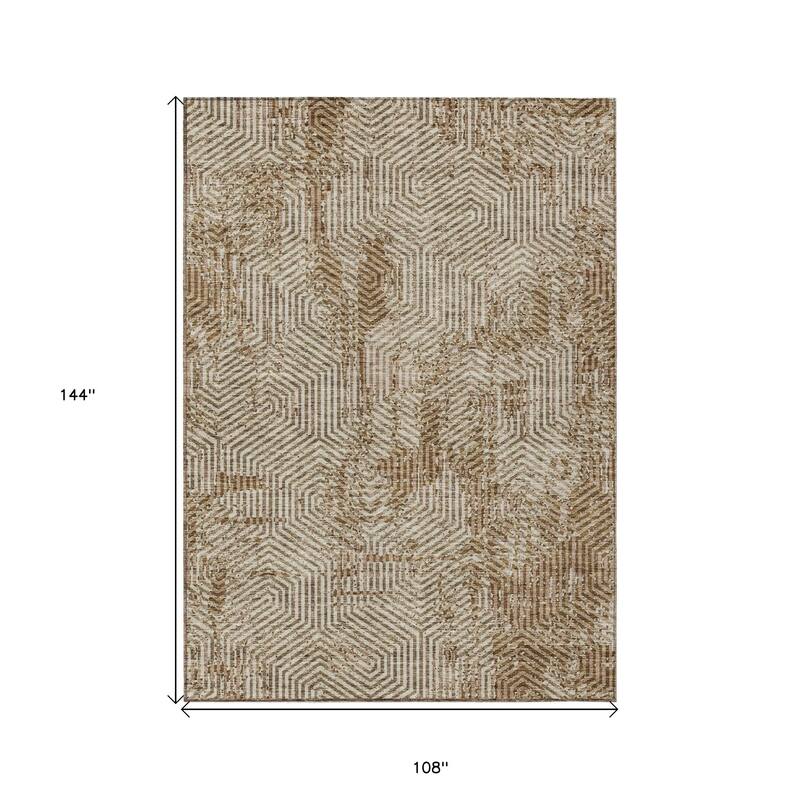 HomeRoots Geometric Transitional Rectangle Outdoor Rug