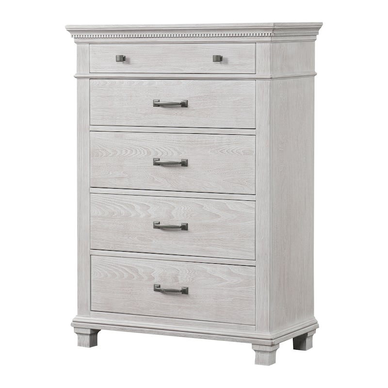 Furniture of America Eleanor 3-Piece Weathered Grey Wood Chest and 2-Nightstand Bedroom Set