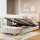 preview thumbnail 16 of 26, Upholstered Bedroom Sets with Queen Platform Bed and Storage Ottoman