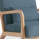 preview thumbnail 19 of 161, 25" W Mid Century Upholstered Wood Accent Chair with Pillow