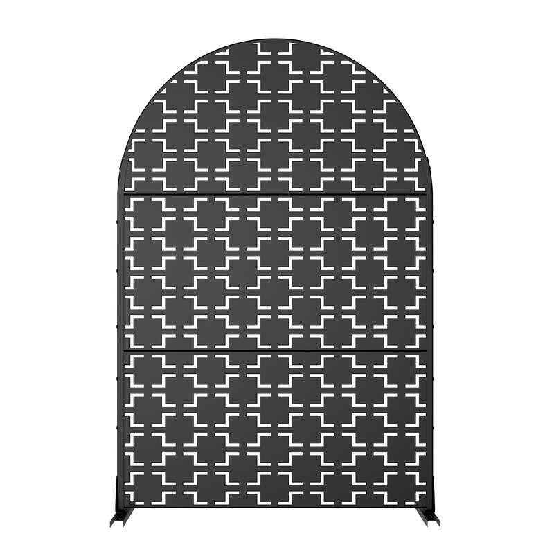 Dovelina 6ft.Outdoor Freestanding Metal Privacy Screen Decorative Garden Fence - 72"x47"