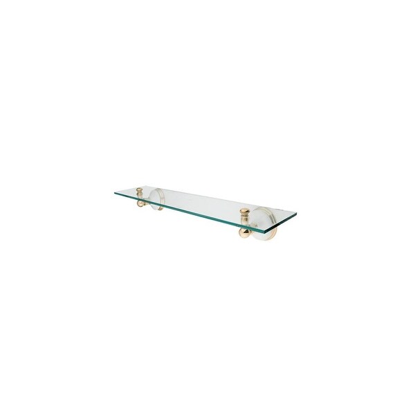 Elements Of Design EBA1119PB 21-5/8" Wall Mounted Glass Shelf from the Hot Springs Collection - Polished Brass (PVD)