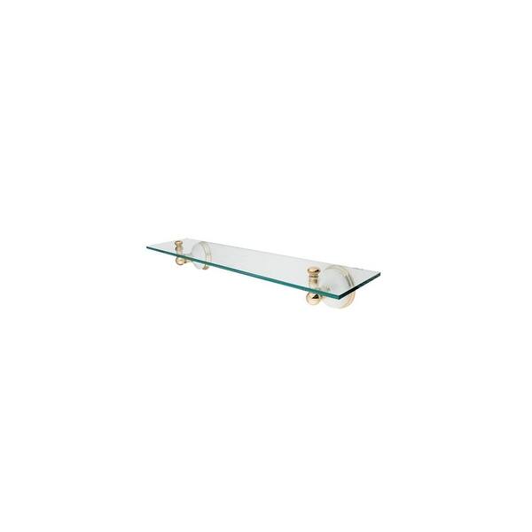 Shop Elements Of Design Eba1119pb 21 5 8 Wall Mounted Glass Shelf