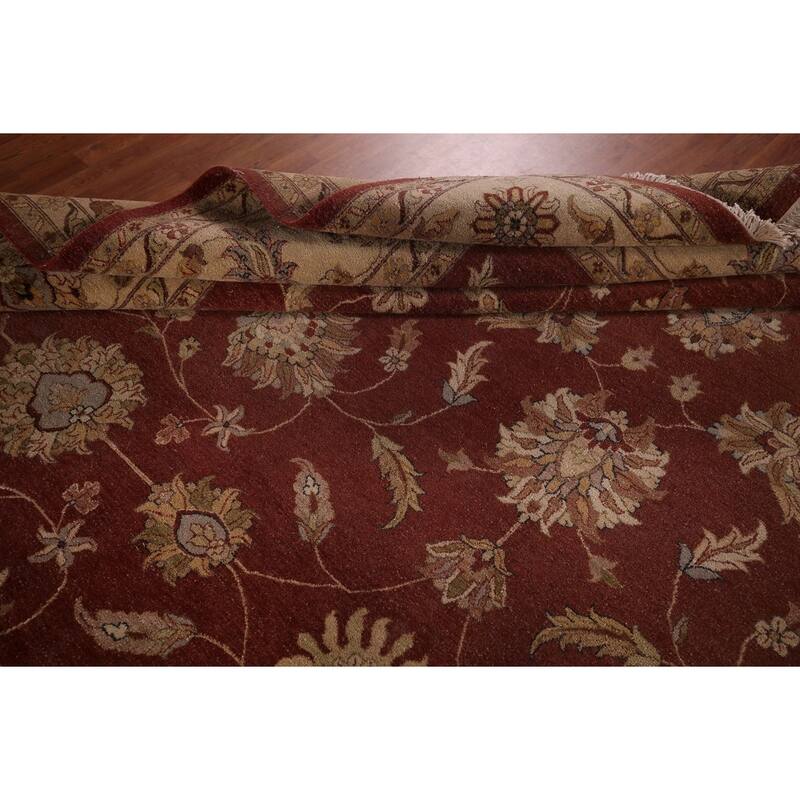 All-Over Floral Peshawar Oriental Large Area Rug Handmade Wool Carpet - 11'8" X 15'0"