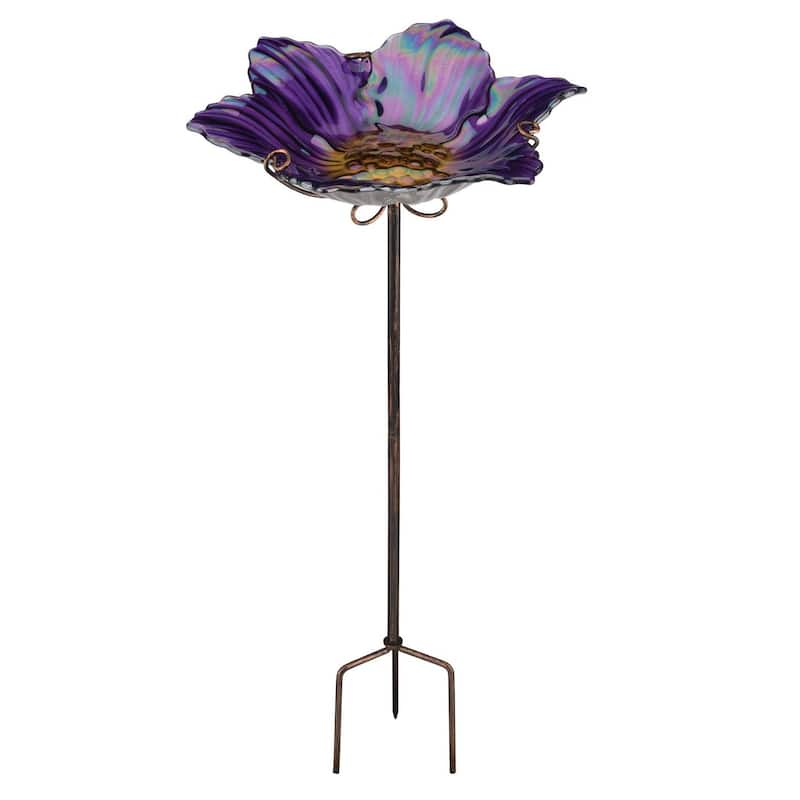 Birdbath/Feeder Stake - Purple
