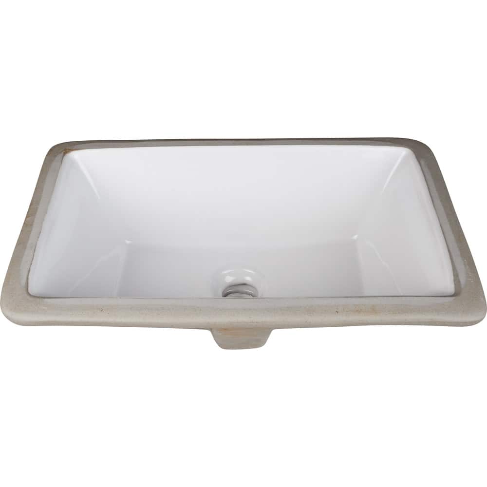 Hardware Resources 18-1/8" Rectangular Porcelain Undermount Bathroom