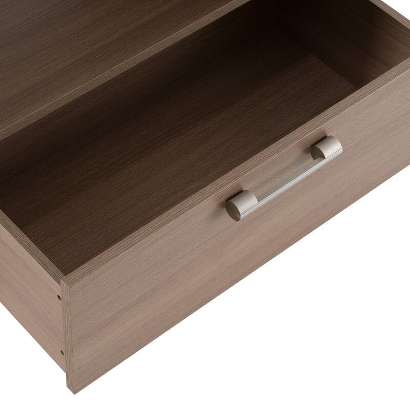 Nova Domus Boston Modern Brown Oak & Faux Concrete Bookcase