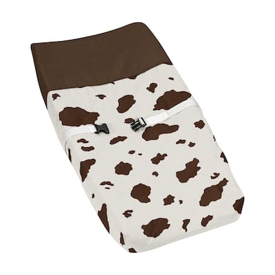 Sweet Jojo Designs Cow Print Girl Boy Gender Neutral Changing Pad Cover Brown Vintage Country Animal Print for Western Southwest