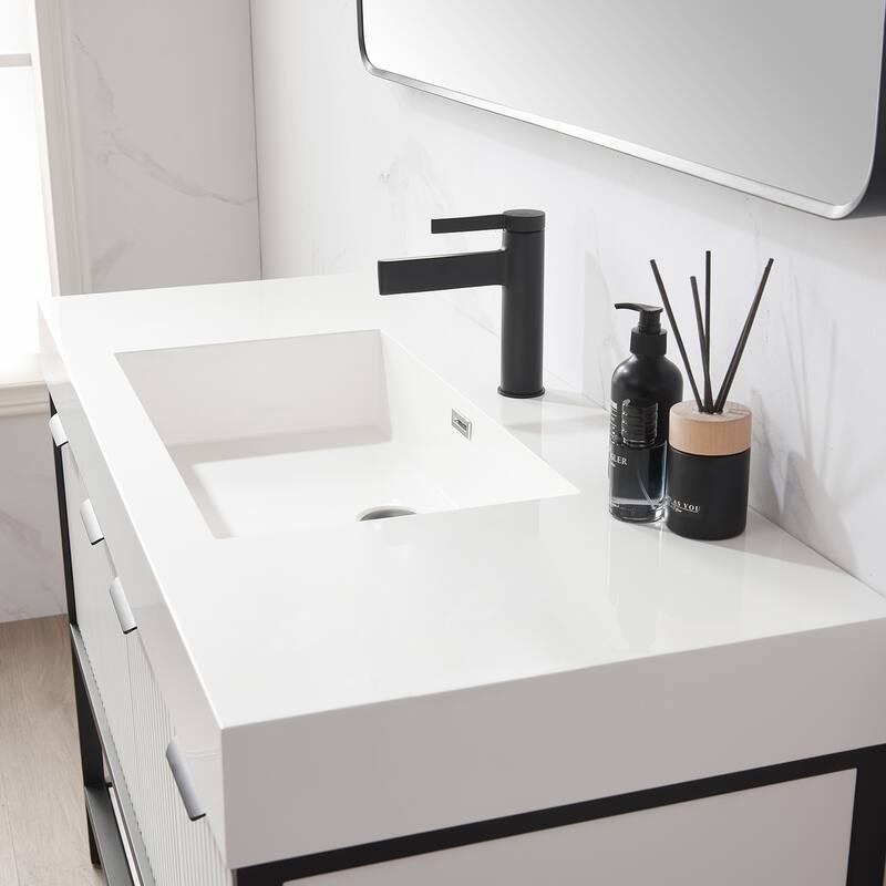 Marcilla 48 in. Single Sink Bath Vanity with Stone Sink Top