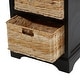 preview thumbnail 63 of 87, Cream, Teal, White or Brown Wood 2 Baskets and 1 Drawer Storage Unit - 16 x 13 x 28
