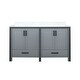 preview thumbnail 18 of 23, Ziva Bath Vanity and White Quartz Top Dark Grey - 60 Inch