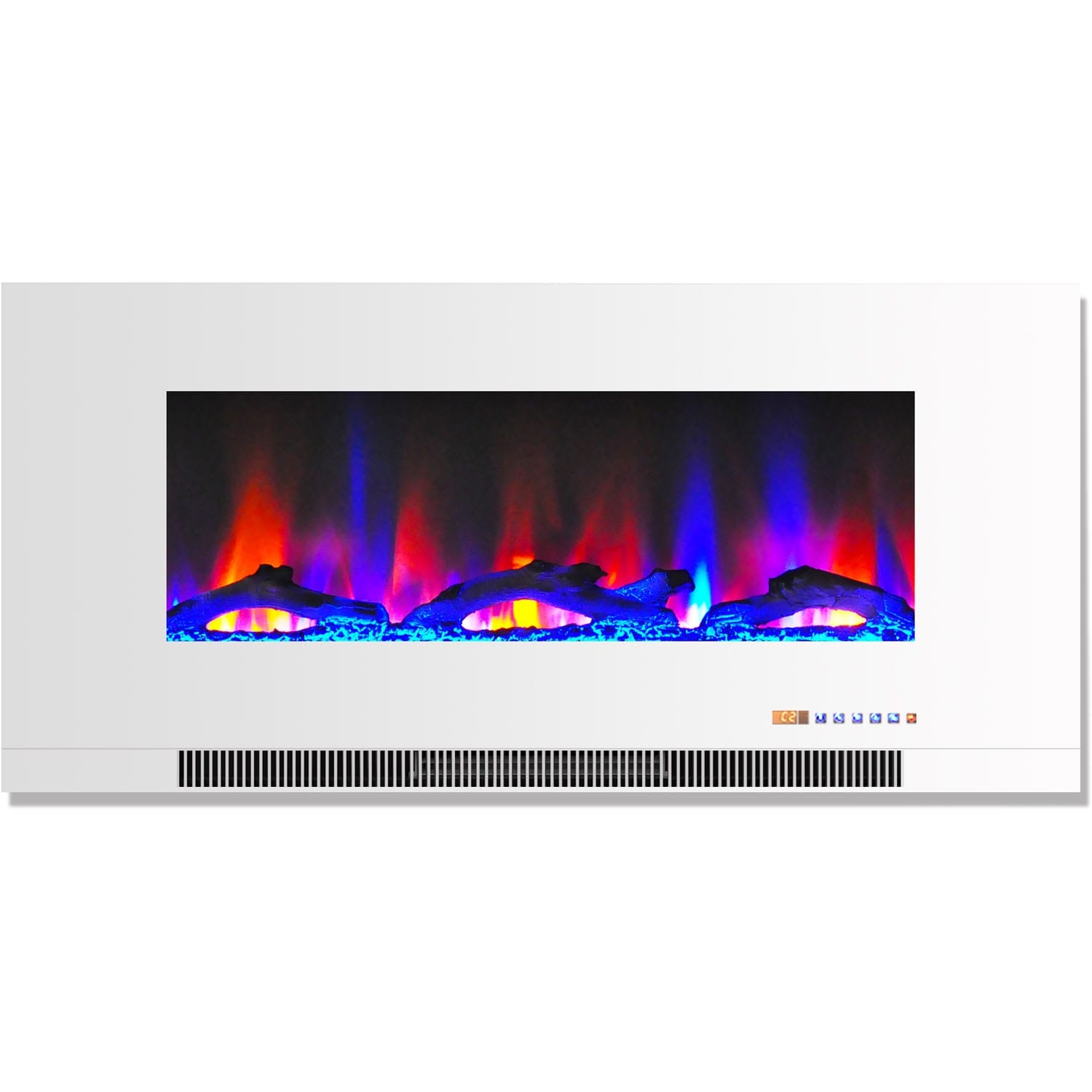 Cambridge Somerset 70 In. White Electric Fireplace TV Stand On