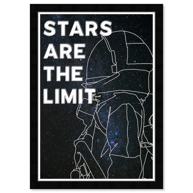 Wynwood Studio Prints Astronomy and Space Stars are the Limit Black and Modern & Contemporary Wall Art Canvas Print