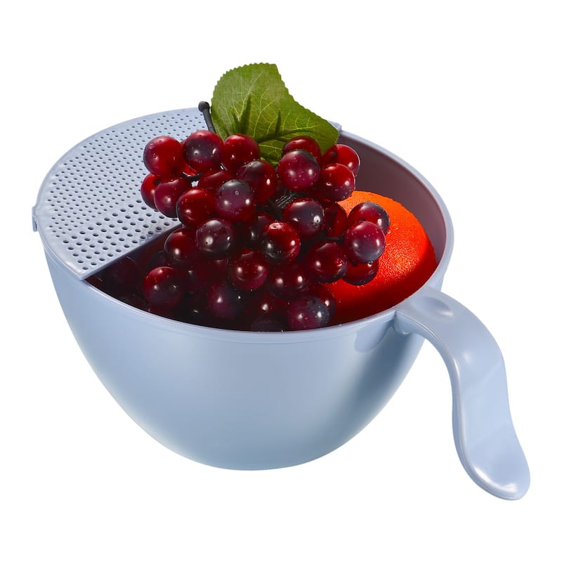 Rice Washing Bowl Fruit Vegetable Colander Drain Basket 2PCS - 23.5 x 19 x 11cm