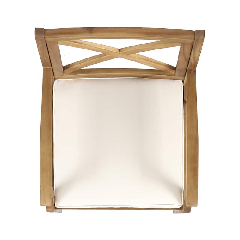 Perla Outdoor Acacia Wood Dining Chair (Set of 2) by Christopher Knight Home