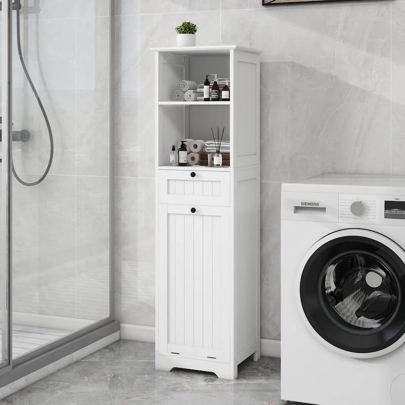 1-Compartment 1-Drawer Tilt-Out Laundry Sorter Cabinet