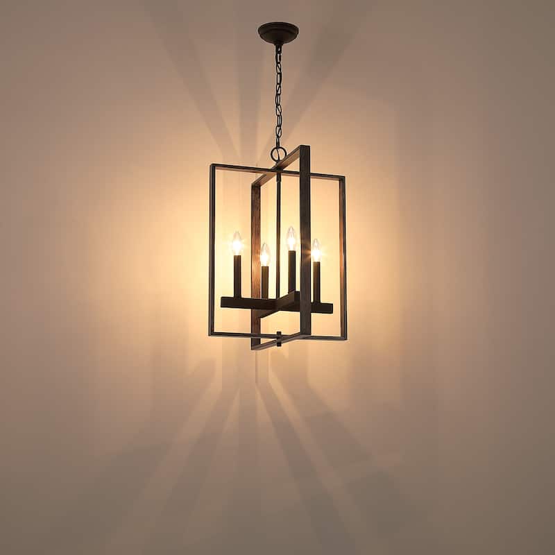 Acroma 4-light Modern Geometric Lantern Chandelier
