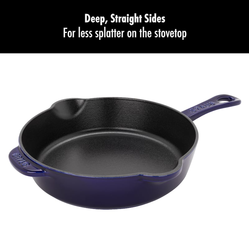 STAUB Cast Iron 8.5-inch Traditional Deep Skillet
