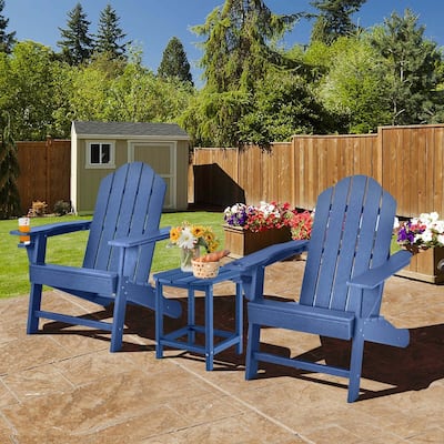 Costway 3 PCS Patio Adirondack Chair Side Table HDPE Weather Resistant - See Details