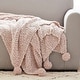 preview thumbnail 5 of 7, Cozy Potato® Pom Pom Yarn Knit Throw Blanket