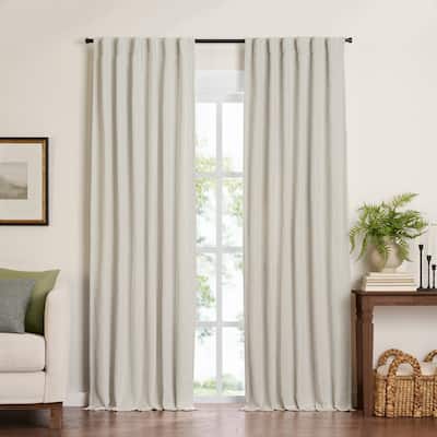 Harrow Solid Texture Blackout Window Curtain Panel