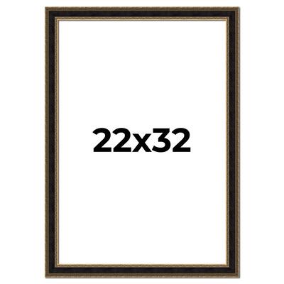 22x32 Frame Gold Antique Vintage Sold Wood Picture Frame | 1.75 Inch