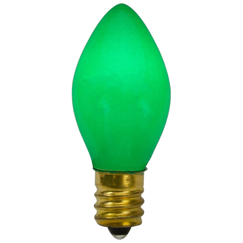Pack of 4 Green Opaque C7 Christmas Replacement Bulbs - 2"