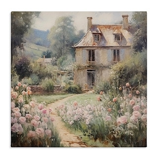 Stupell French Garden Cottage Canvas Wall Art Design By RileyB - Bed ...