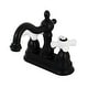 preview thumbnail 16 of 19, Kingston Brass Heritage 1.2 GPM Deck Mounted Centerset Bathroom Faucet Matte Black